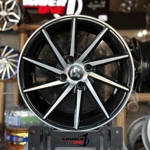 رینگ اسپرت ووسن چرخشی سایز 15 رخ تراش مشکی اروند