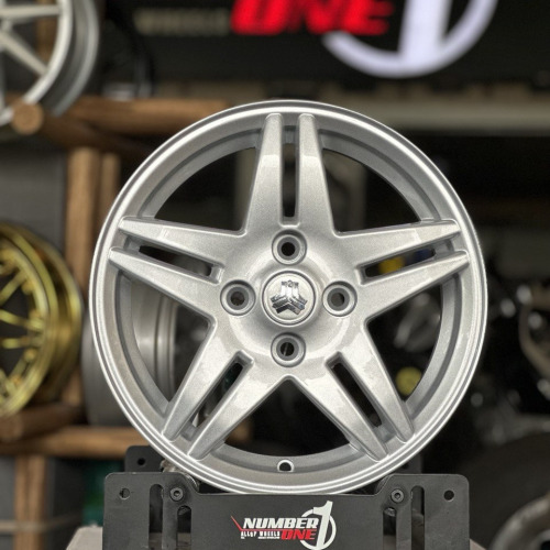 رینگ-فابریک-5-پر-دوشاخ-ستاره-ای-سایز-14-نقره-ای-گام-تصویر-اصلی