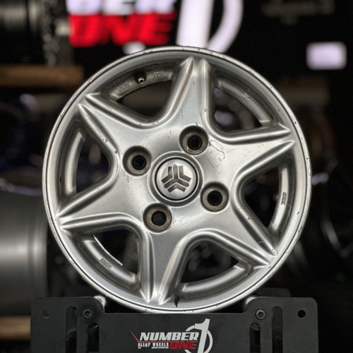 رینگ فابریک 6 پر پراید سایز 13 نقره ای(استوک)